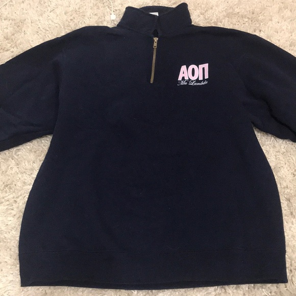 AOII Alpha Omicron Pi Life Quarter-Zip Sweatshirt - Picture 3 of 3